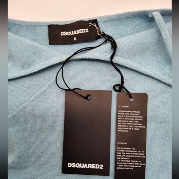 D2squared powder blue designer midi dress - Picture 6 of 7